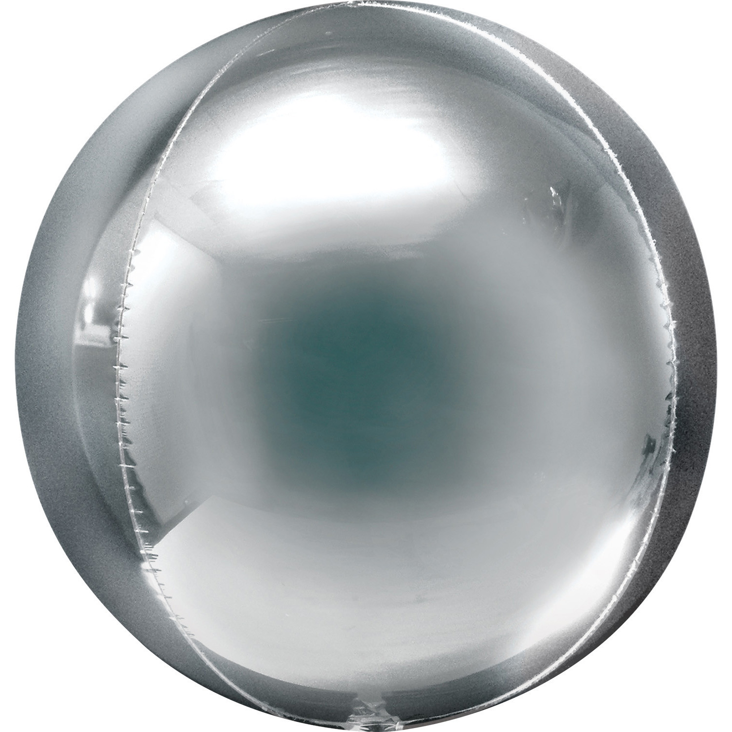 Balon foliowy Jumbo Orbz - Kula srebrna (niezapakowany) / 53x53 cm