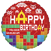 Balon 18" klocki "Happy Birthday" (niezapakowany)