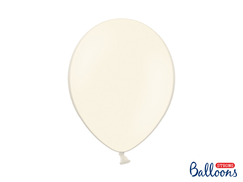 Balony lateksowe Strong Belbal 14", Pastel Light Cream / 100 szt