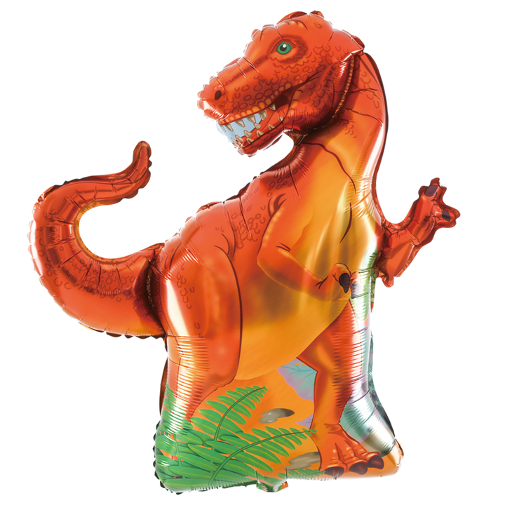 Balon foliowy dinozaur - Tyranozaur czerwony