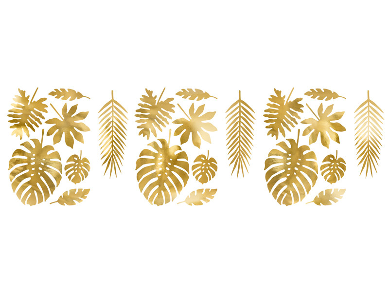 Dekoracyjne złote liście tropilkane