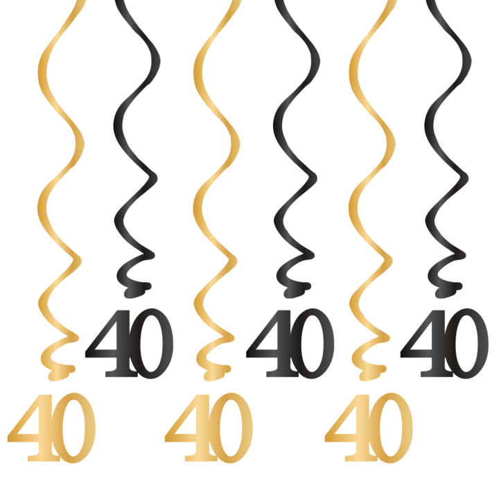 Dekoracja na 40 urodziny - świderki