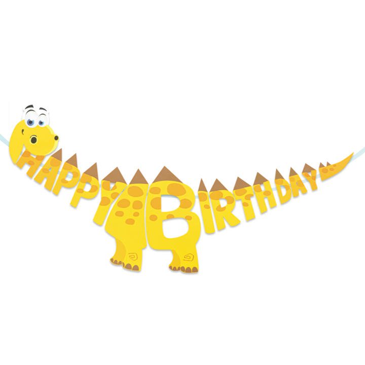 Girlanda papierowa "Happy Birthday" Dinozaur / 3 M