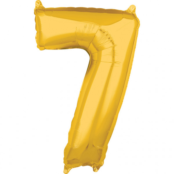 Balon foliowy Middle Size złota cyfra "7"