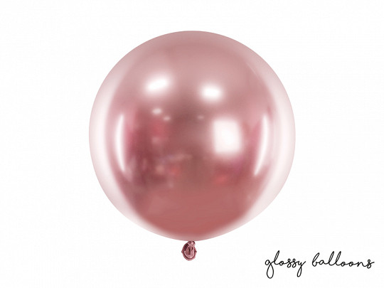 Balon Olbo Glossy, różowe złoto / 60 cm