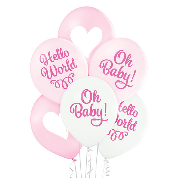 Balony "Oh Baby" - różowe
