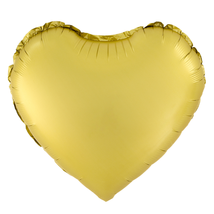 Balon foliowy Serce matowe złote 18"
