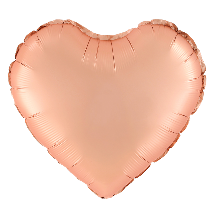 Balon foliowy Serce matowe różowe złoto 18"