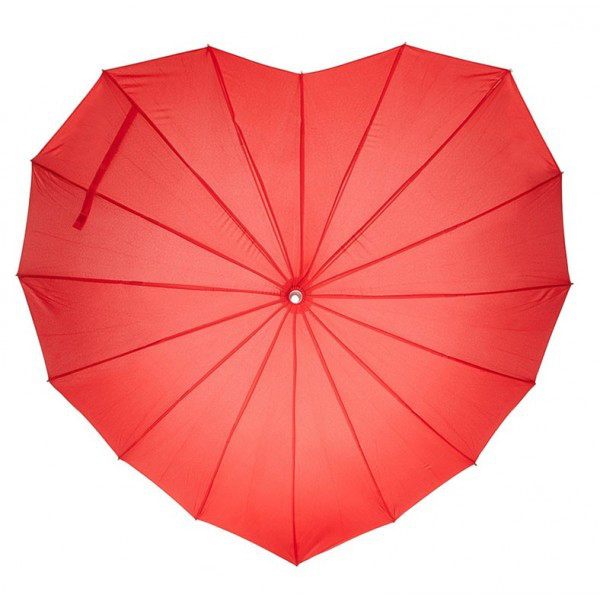 Parasol w kształcie serca czerwonego XL / 110x113 cm