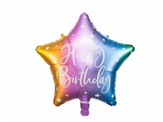 Balon foliowy 40 cm "Happy Birthday" / FB93-000