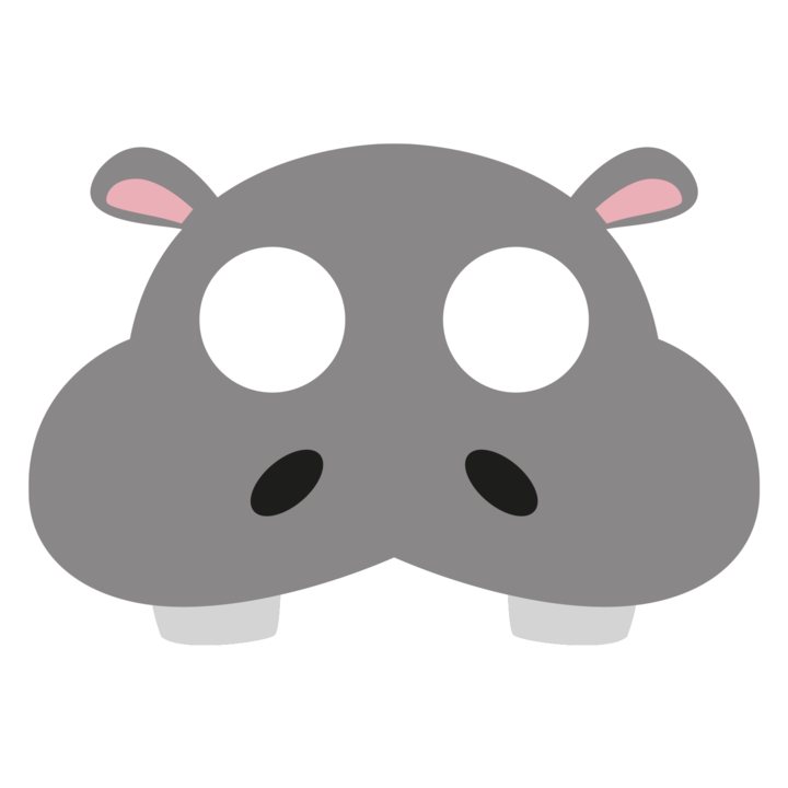 Maska filcowa Hipopotam