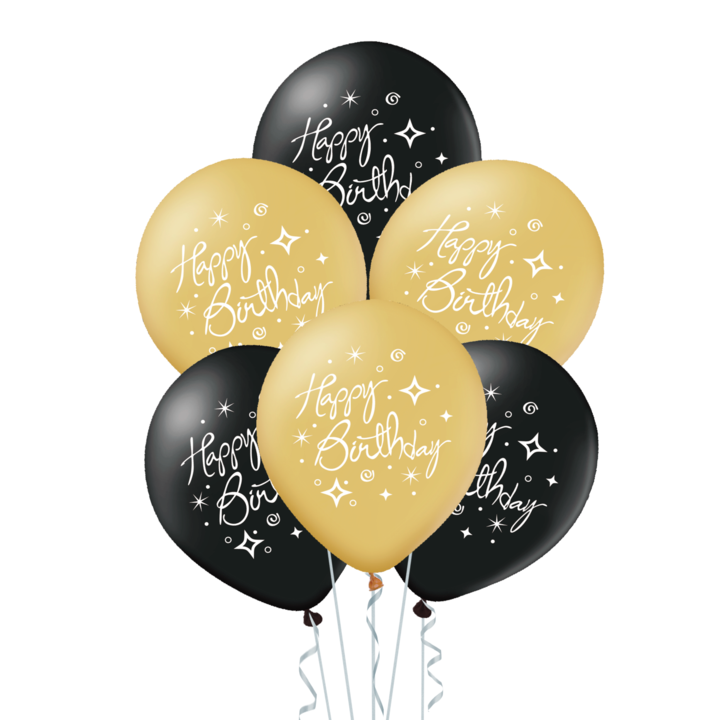 Balony lateksowe 12" "Happy Birthday" / 400885