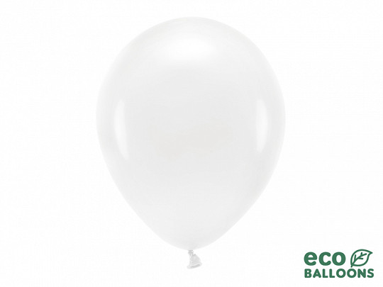 Balony Eco 30 cm pastelowe, białe