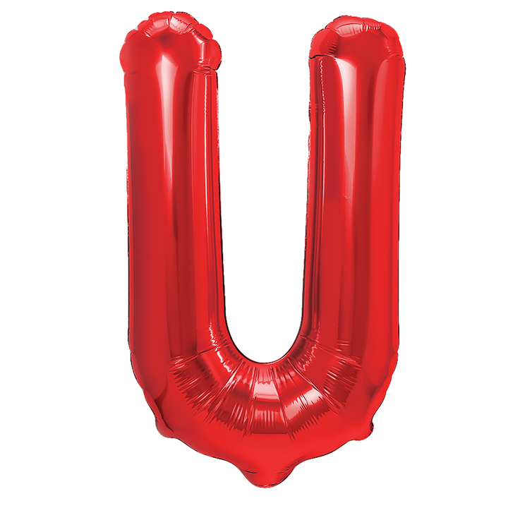 Balon foliowy czerwona litera U / 40 cm