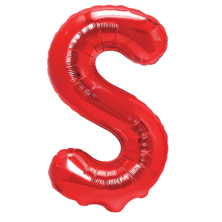Balon foliowy czerwona litera S / 40 cm