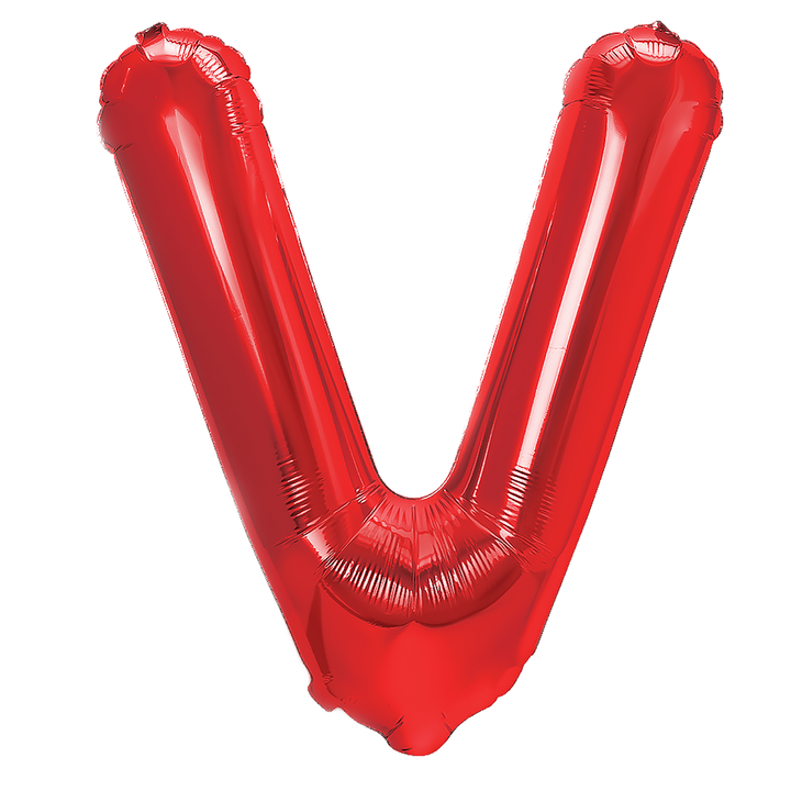 Balon foliowy czerwona litera V / 40 cm