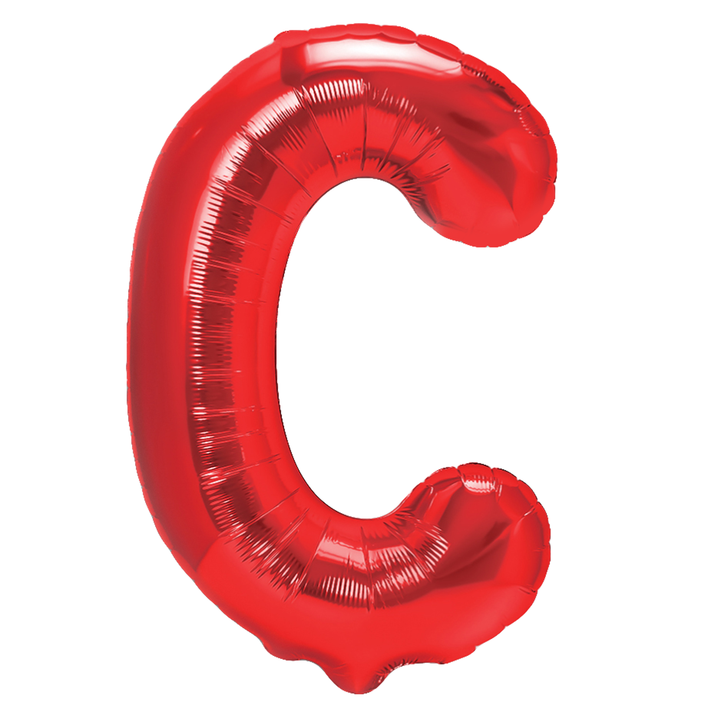 Balon foliowy czerwona litera C / 40 cm