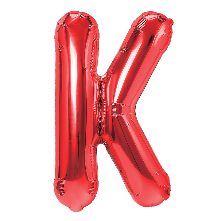 Balon foliowy czerwona litera K / 40 cm