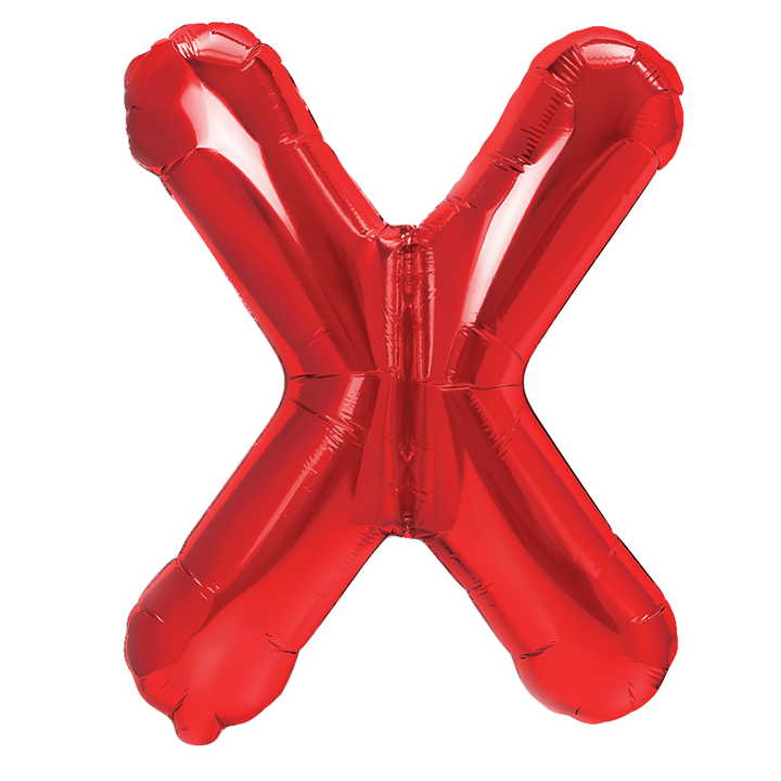 Balon foliowy czerwona litera X / 40 cm