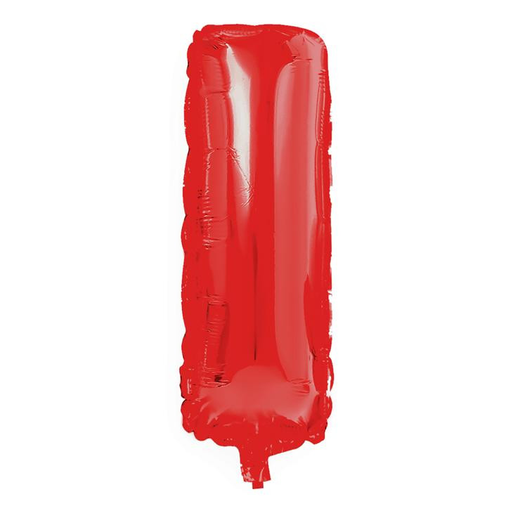 Balon foliowy czerwona litera I / 40 cm