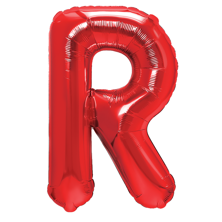 Balon foliowy czerwona litera R / 40 cm