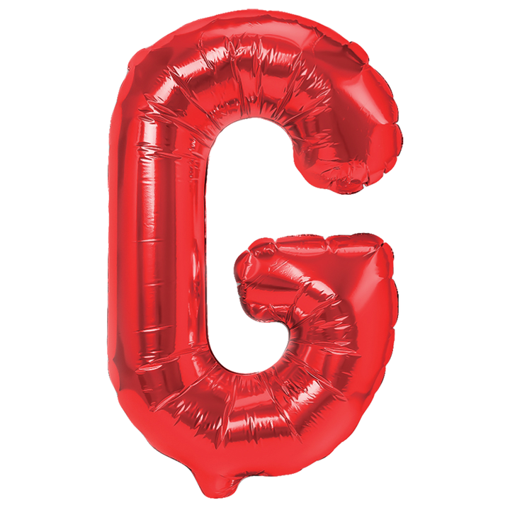 Balon foliowy czerwona litera G / 40 cm