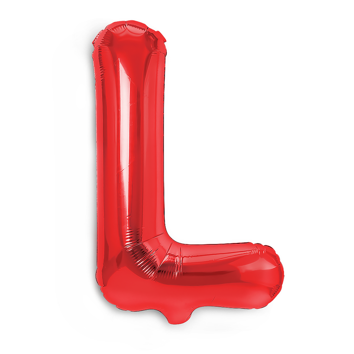Balon foliowy czerwona litera L / 40 cm