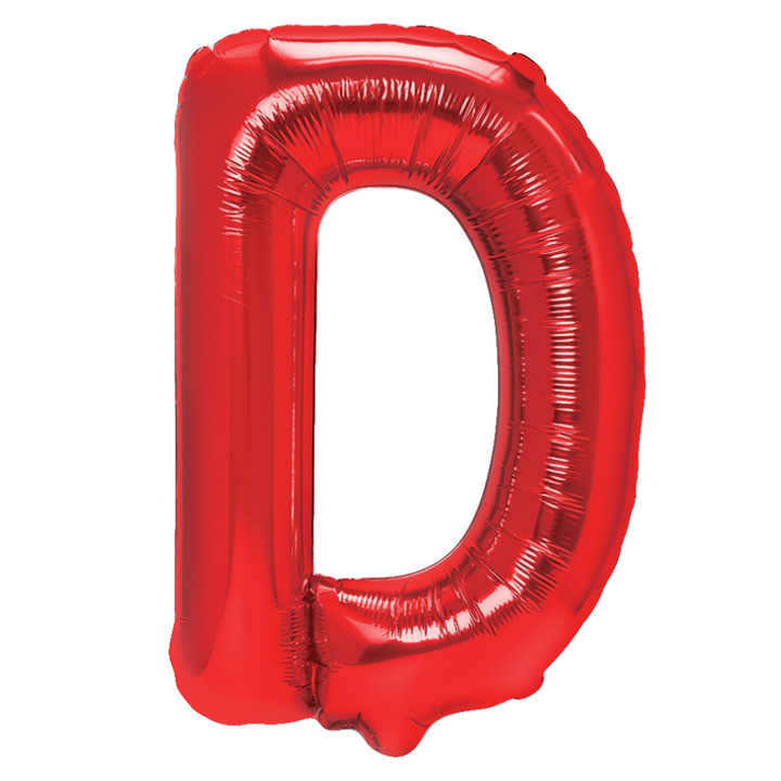 Balon foliowy czerwona litera D / 40 cm