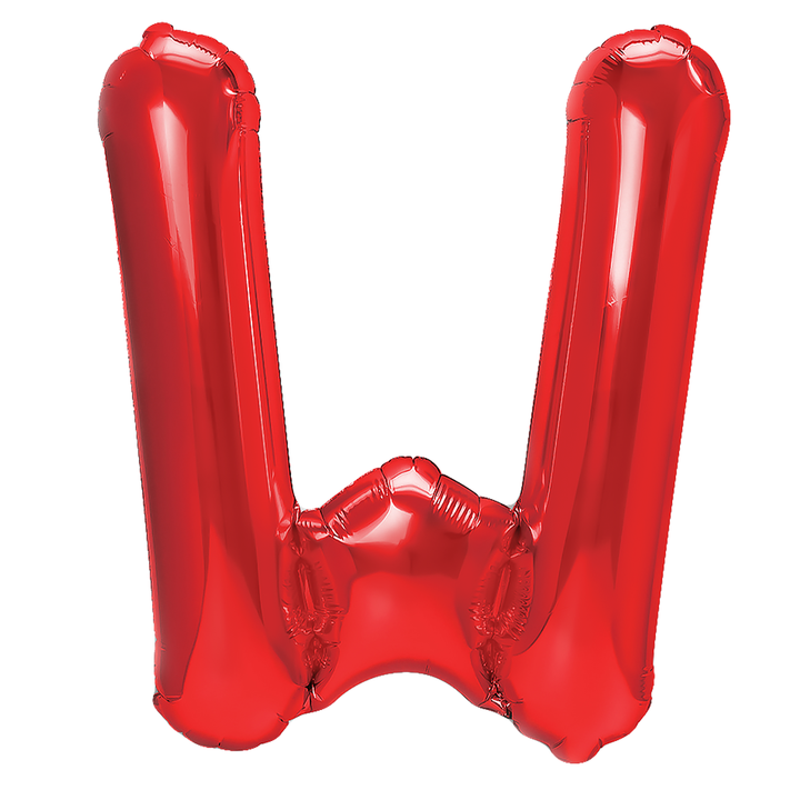 Balon foliowy czerwona litera W / 40 cm