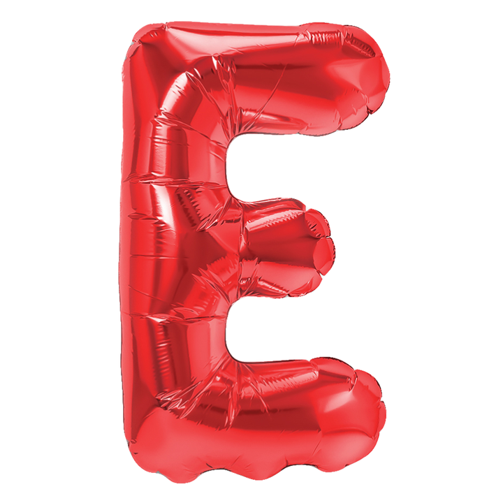 Balon foliowy czerwona litera E / 40 cm