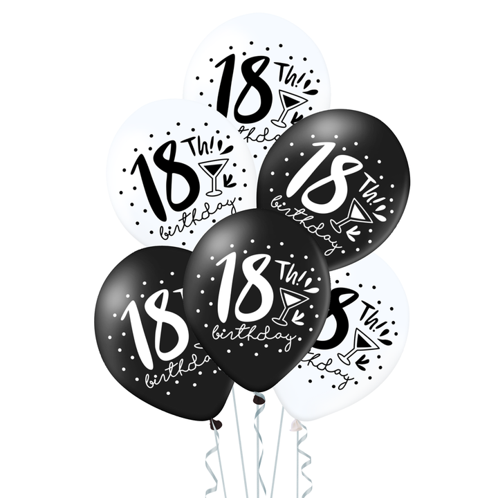 Zestaw balonów lateksowych na 18 urodziny / 400578