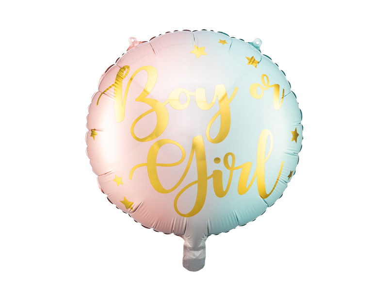 Balon foliowy "Boy or Girl" / 35 cm