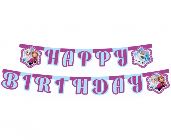 Girlanda "Happy Birthday" Kraina Lodu