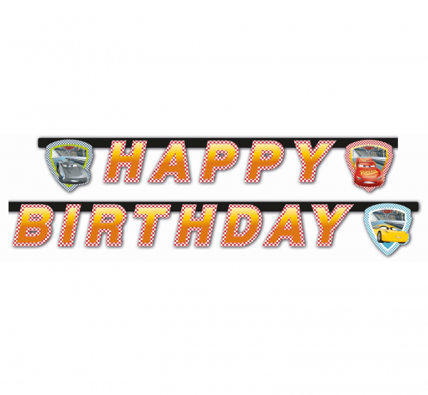 Banner "Cars 3-Happy Birthday"