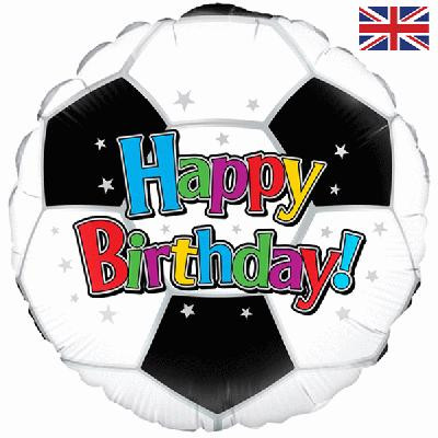 Balon foliowy Piłka Nożna "Happy Birthday"