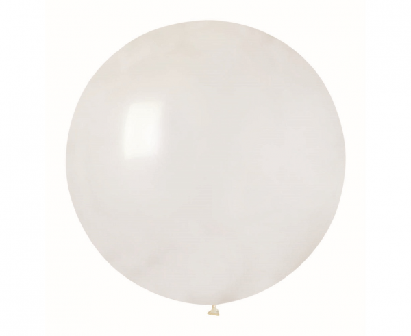 Balon lateksowy kula - transparentny  / średnica 0,75 m