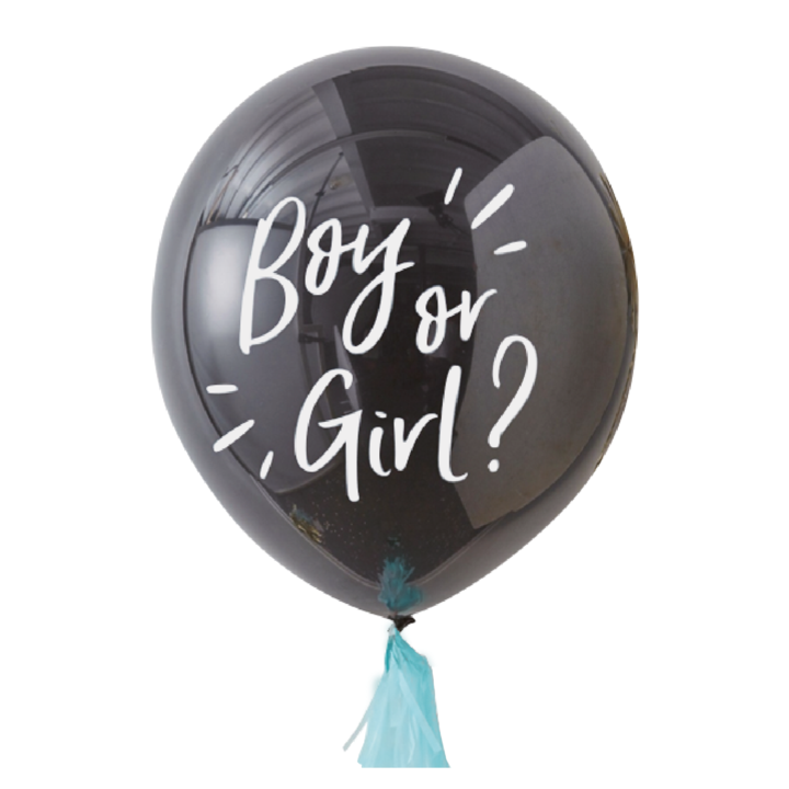 Balon 36" niebieski "Boy or Girl"