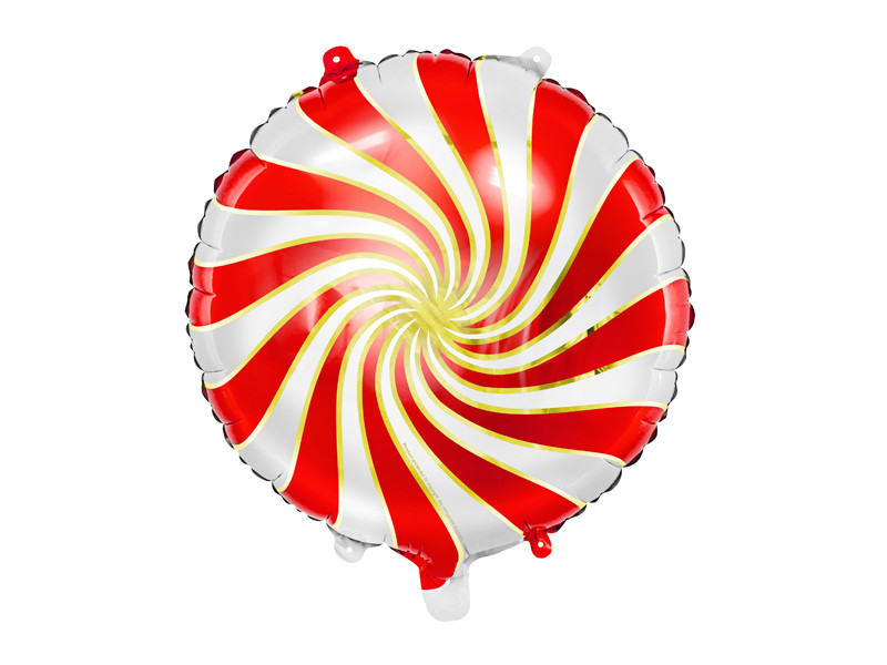 Balon foliowy Cukierek, czerwony / 35 cm