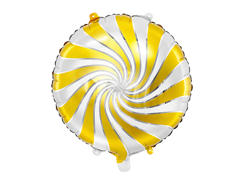 Balon foliowy Cukierek, złoty / 35 cm
