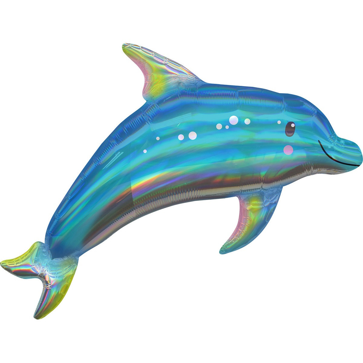 Balon foliowy Delfin holograficzny / 73 cm