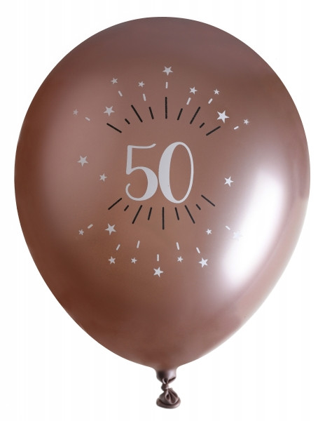 Balony różowe złoto 50 urodziny