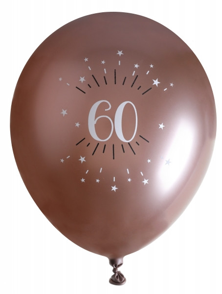 Balony różowe złoto 60 urodziny