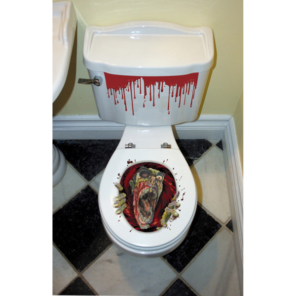 Dekoracja Halloweenowa na toaletę