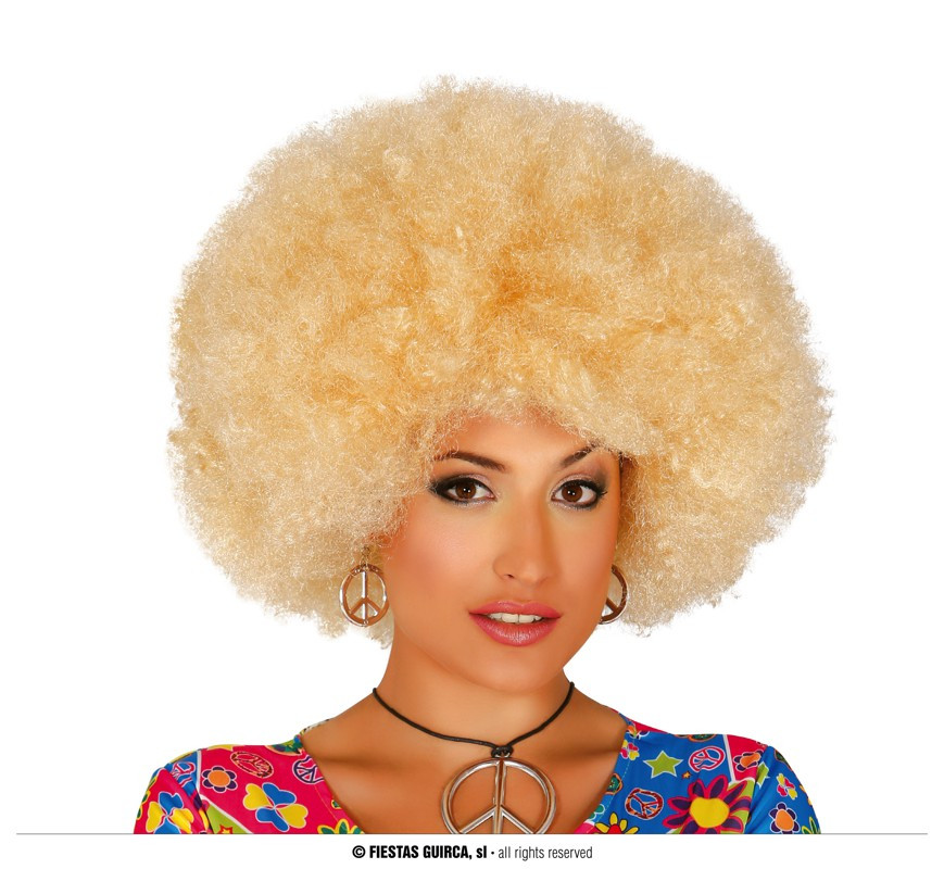 Peruka Afro blond Extra