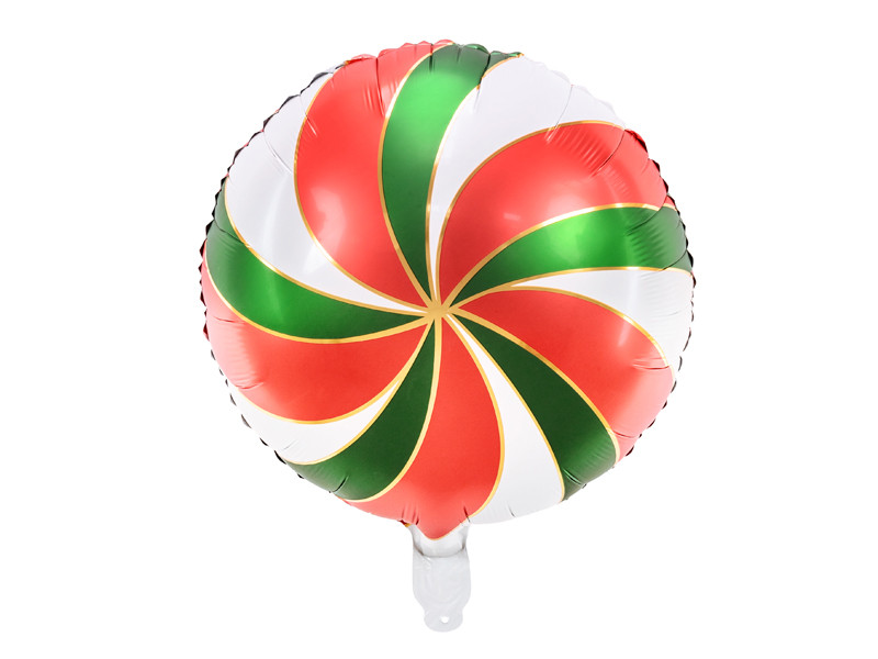 Balon foliowy Cukierek świąteczny / 35 cm