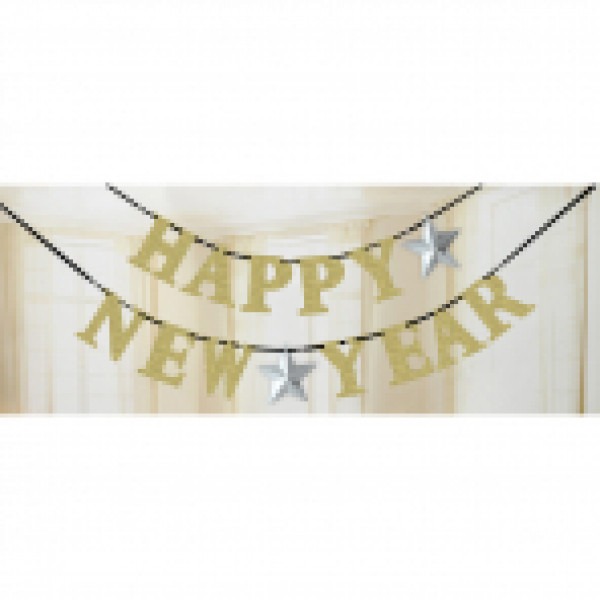 Girlanda "Happy New Year" / 360x12,7 cm