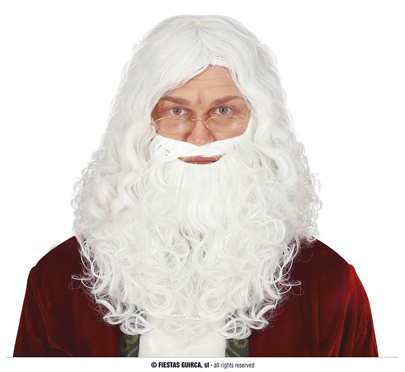 Peruka Świętego Mikołaja z brodą