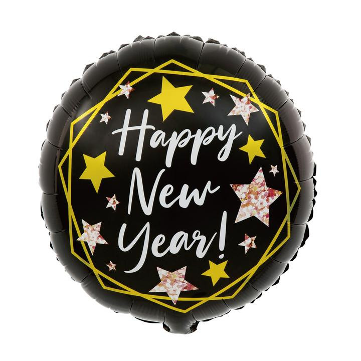 Balon foliowy okrągły "Happy New Year"