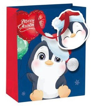 Torba świąteczna na prezenty "Pingwinek", średnia / 350544/2