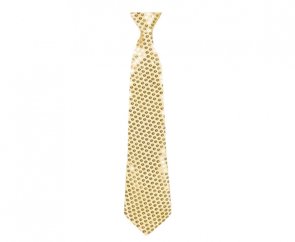Złoty krawat błyszczący